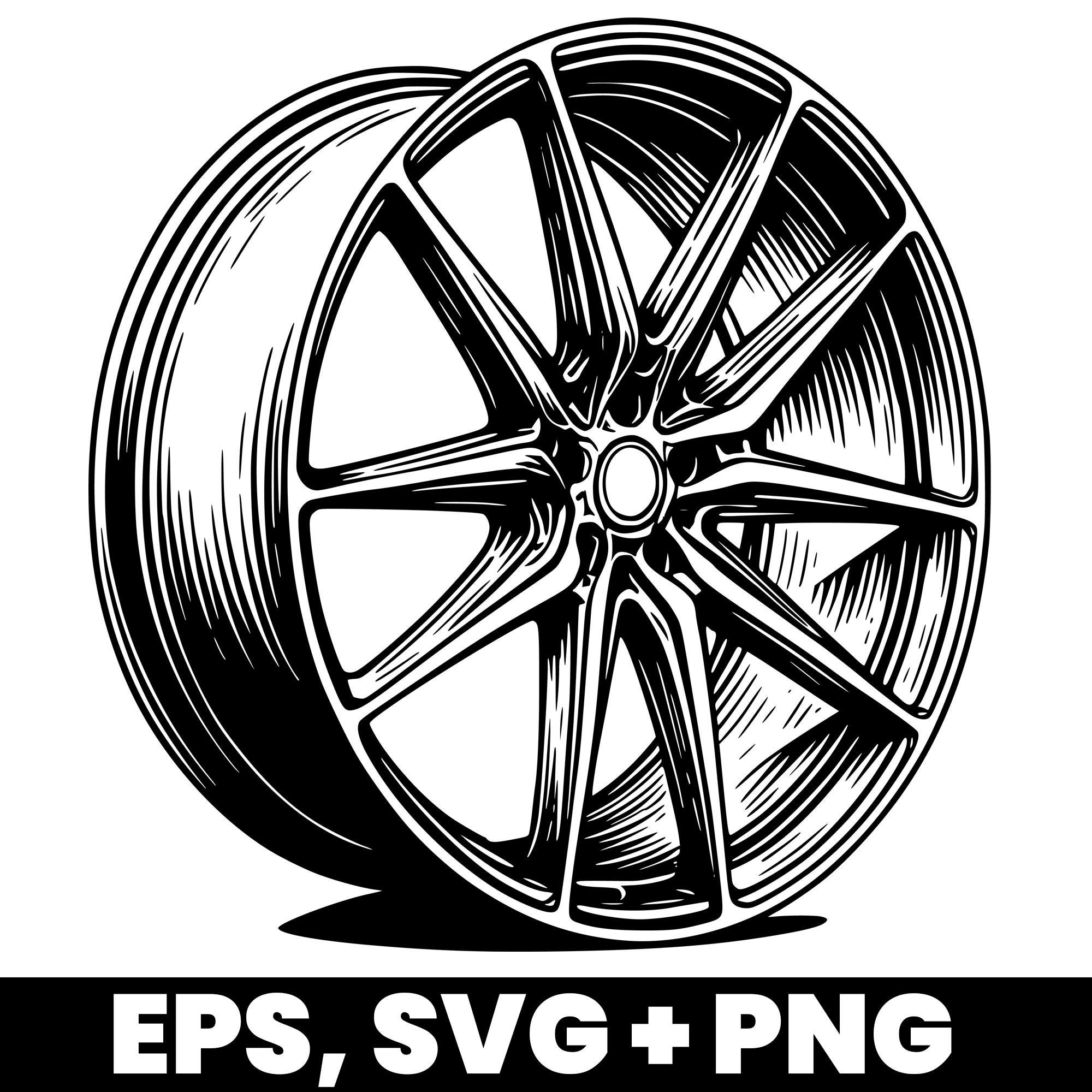 Ford Racing Rim Svg 10x Rim SVG Bundle – Wheel Vector Illustrations for Tuning, Racing ...