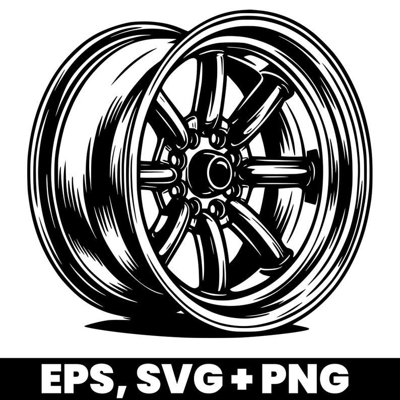Ford Racing Rim Svg Rim Wheel SVG – Detailed Alloy Wheel Vector Graphic for Tuning, Racing ...
