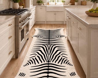 Hand Tufted Wool Rug Modern Abstract Area Rug Neutral Cream Living Room Carpet