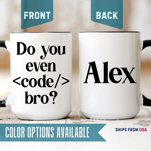 Sarcastic Software Developer Gift, Personalized Developer Coffee Mug, Developer Coffee Cup, Humorous Code Writer Gift, Coding Present [P530]