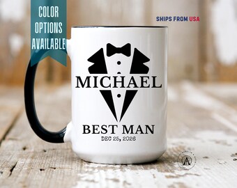 Best Man Proposal Coffee Mug, Personalized Best Man Gift, 2026 Groomsmen Mug, Groomsman Appreciation Mug, Best Man Proposal Gift [A865]