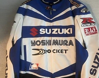 Suzuki Yoshimura GSX-R Cowhide Leather Racing Jacket – Rocket Biker Apparel