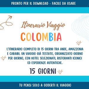 Itinerario di Viaggio Colombia – Programma giornaliero Hotel, Esperienze, Ristoranti selezionati | Tour completo | Guida Turistica Download