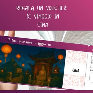 シナのヴィアッジョ・ペル・インバルコ| Biglietto Regalo Digitale PDF ダ スタンパレ | Vacanze あたりのバウチャー Sorpresa |すぐにダウンロード