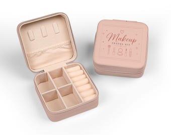 Makeup Travel Kit Bag | Cosmetic Organizer Pouch | Bridesmaid Gift | Makeup Storage Case