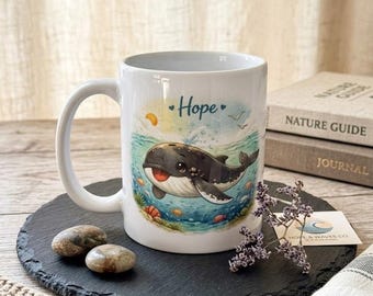 Walvismok "Hoop" – Schattige bultrugwalvis | Fondsenwerving voor Mission Earth | Cadeau voor oceaanliefhebbers en dierenrechtenactivisten