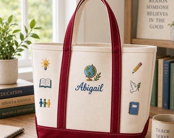 Embroidered JW Pioneer Canvas Tote Bag, Pioneer School Graduation Gift, Best Life Ever Field Ministry Shopper, JW Sister Present