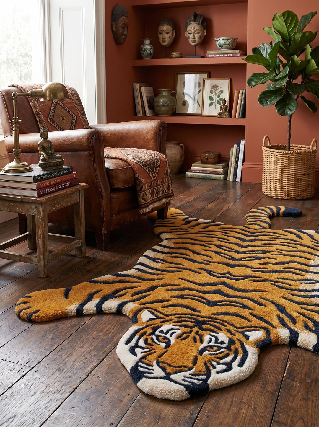 Tiger Skin Rug: Realistic Animal Print Accent Carpet - Etsy