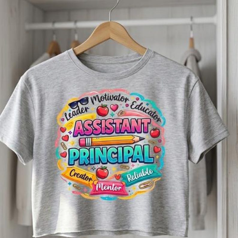 Assistant Principal PNG | School Staff Shirt Design | Teacher Sublimation Design | Printable Digital Download image 2