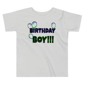 Camiseta de aniversário para menino – Camiseta infantil comemorativa com balões