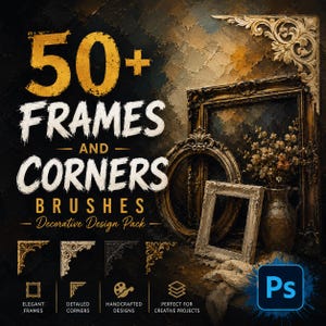 50+ Frames and Corners Brushes For Photoshop