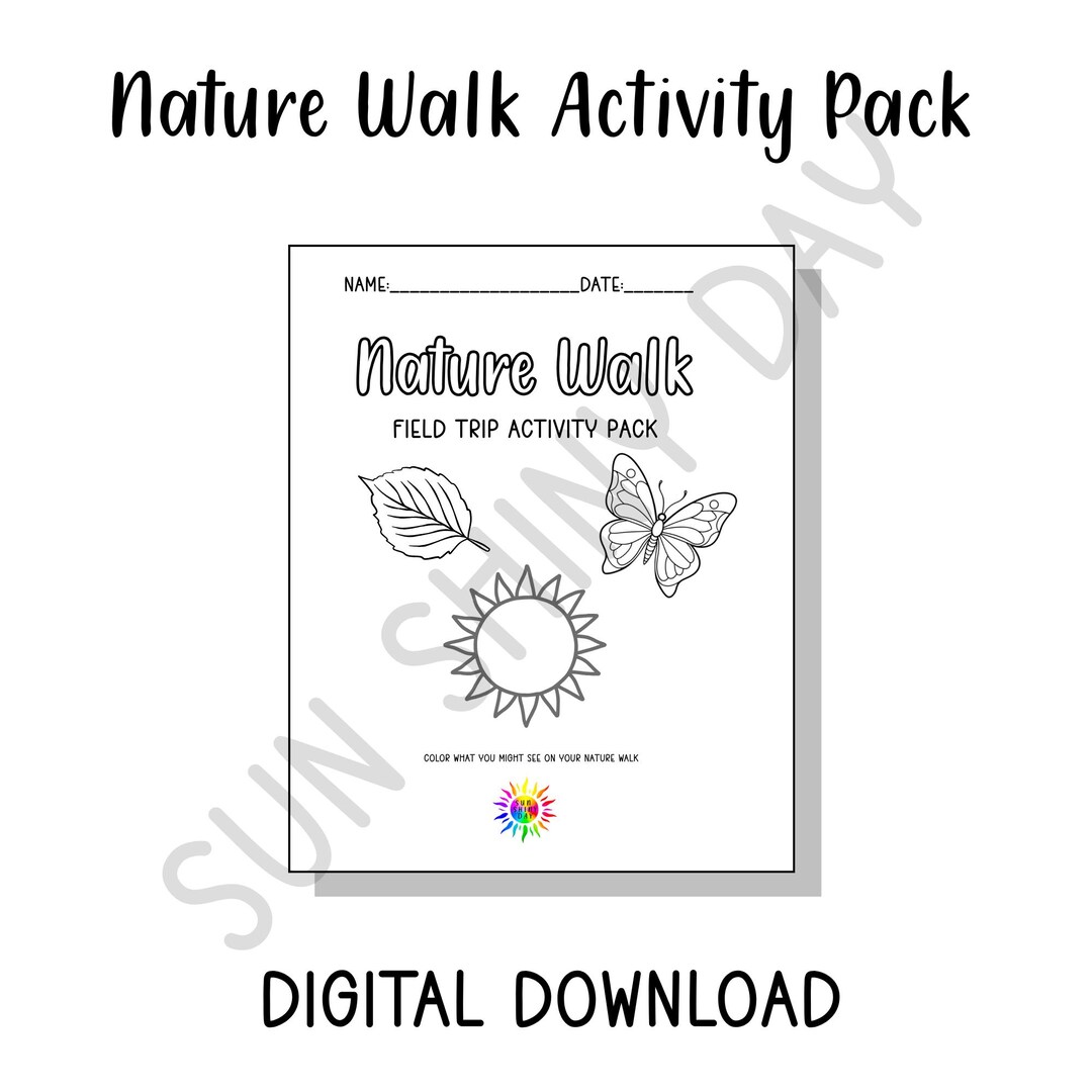 Nature Walk Field Trip Activity Pack | Scavenger Hunt, Maze, Coloring ...