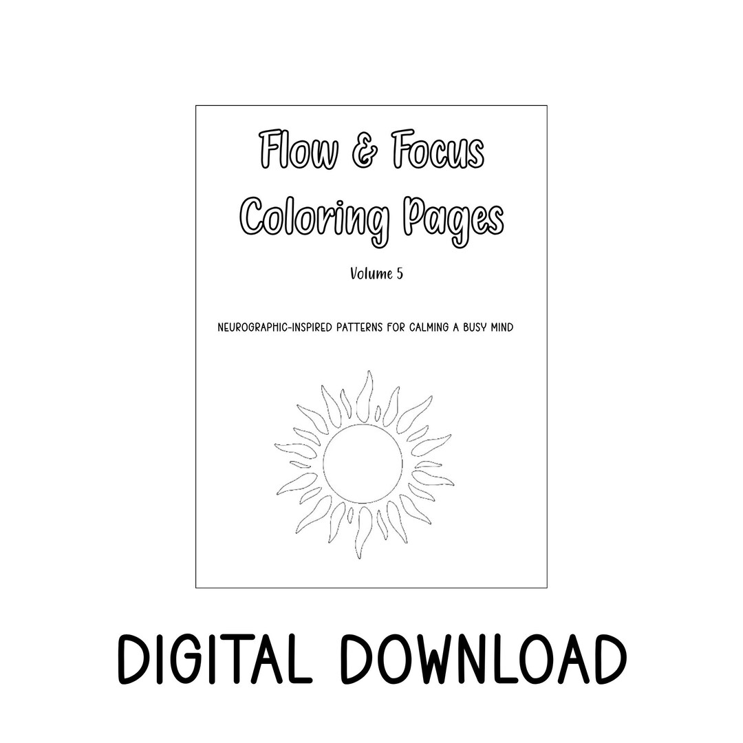 Flow & Focus Coloring Pages Vol 5 | Neurographic Inspired Coloring Book ...