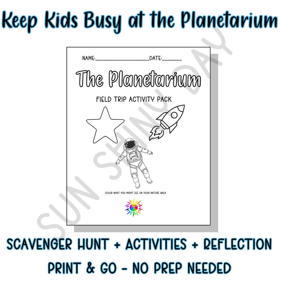 Planetarium Field Trip Activity Pack | Scavenger Hunt, Maze, Coloring ...
