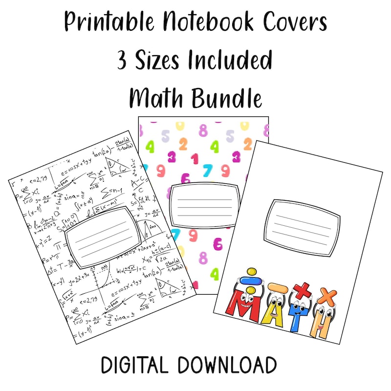 Red For Math Notebook Cover Math Notebook Cover - Etsy