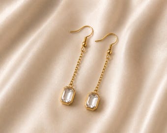 Handmade Beautiful Crystal Drop Earrings