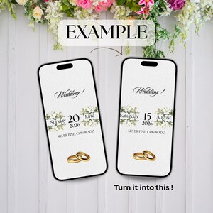 White Roses Elegant Wedding Video Invitation – Editable Animated Canva Template – Black and White Neutral Digital Wedding Invite