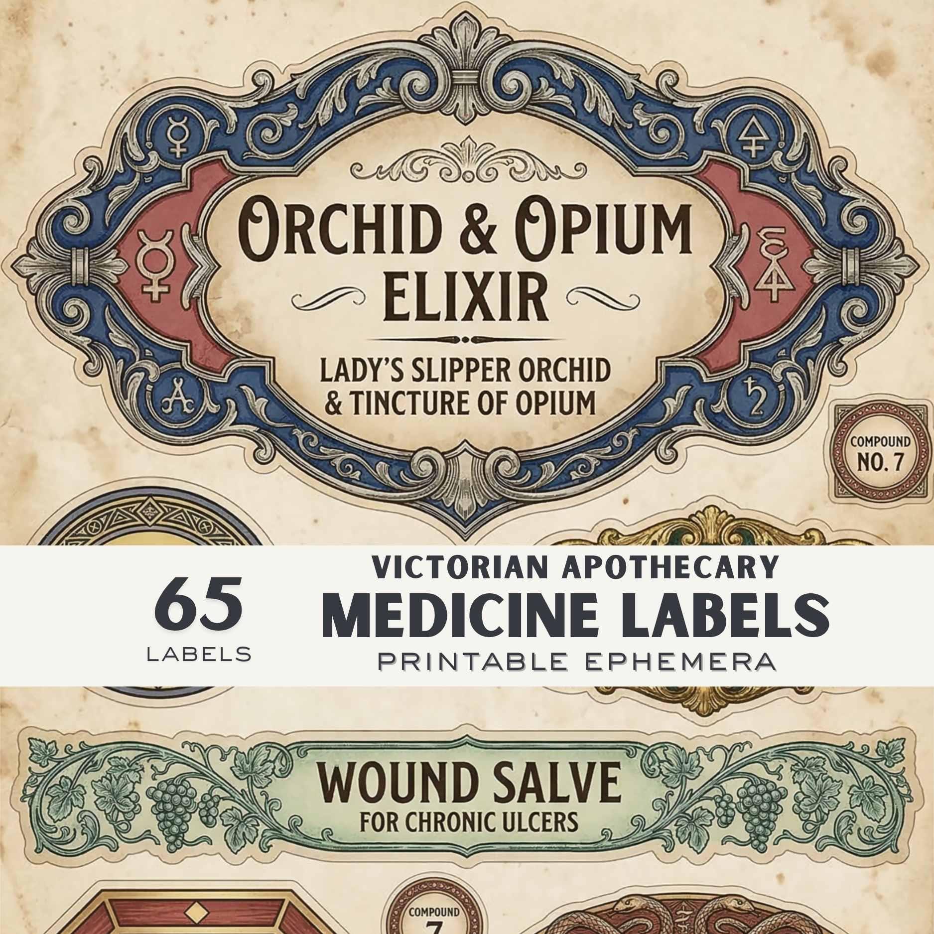 Victorian Toothpaste Label Victorian Apothecary Labels – Printable Ephemera for Junk Journal ...