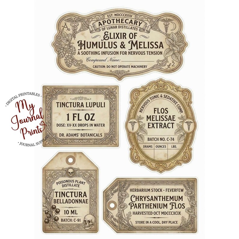 Victorian Toothpaste Label Victorian Apothecary Labels – Printable Ephemera for Junk Journal ...