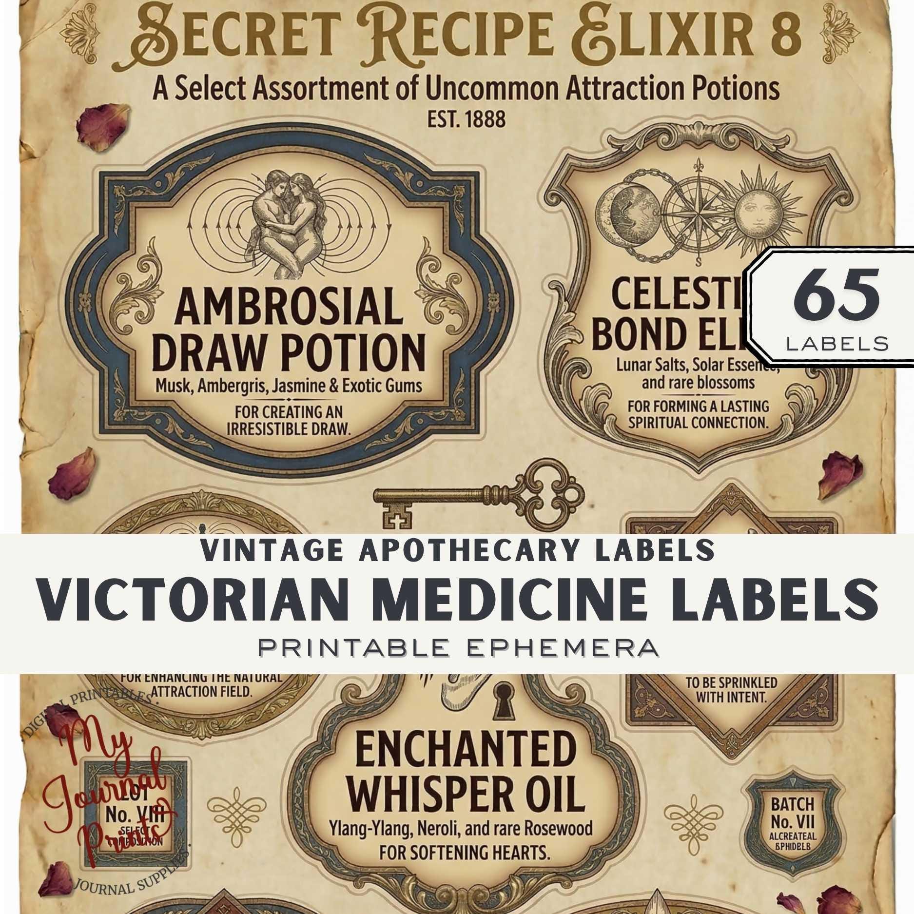 Victorian Toothpaste Label Victorian Apothecary Labels – Printable Ephemera for Junk Journal ...