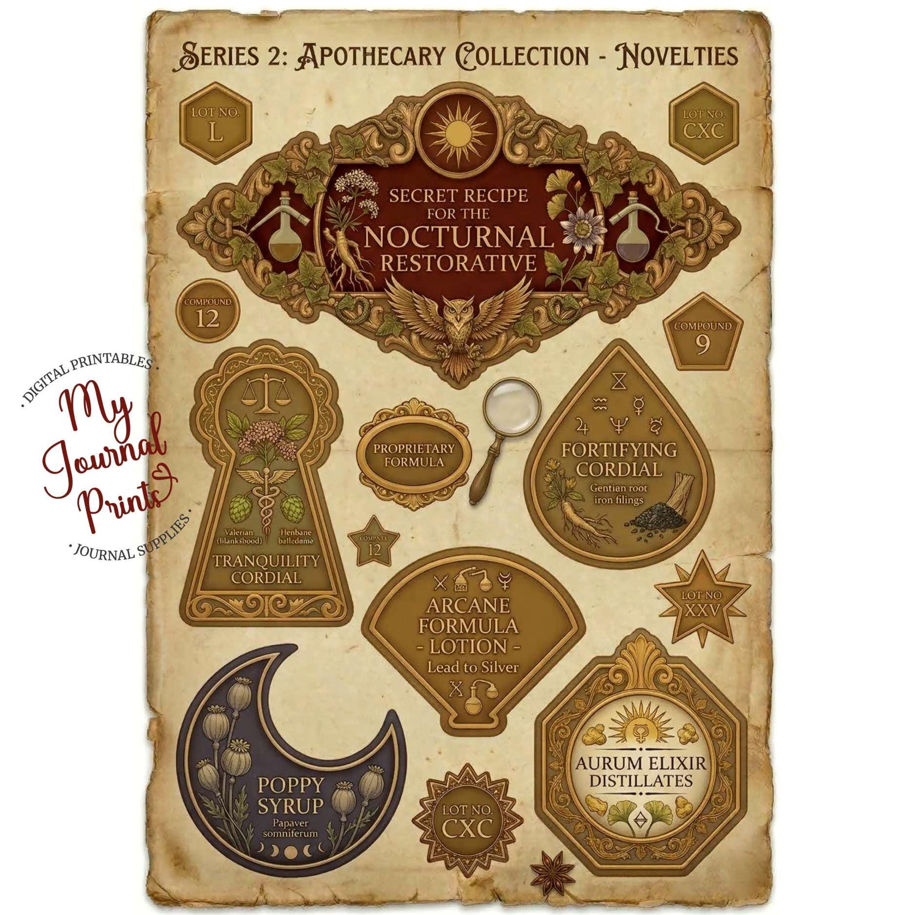 Victorian Toothpaste Label Victorian Apothecary Labels – Printable Ephemera for Junk Journal ...