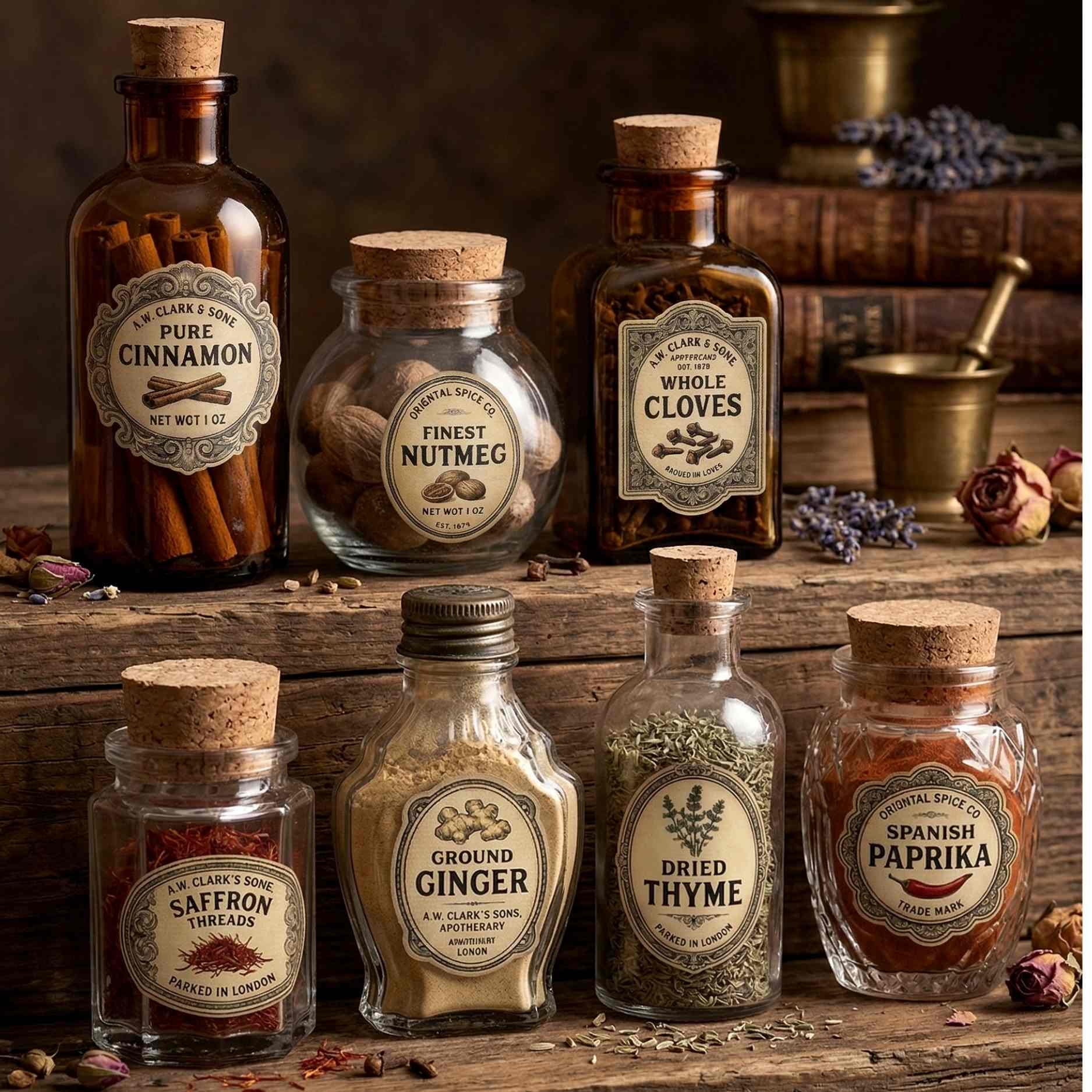Victorian Toothpaste Label Victorian Spice Labels – Printable Apothecary Label Pack - Etsy