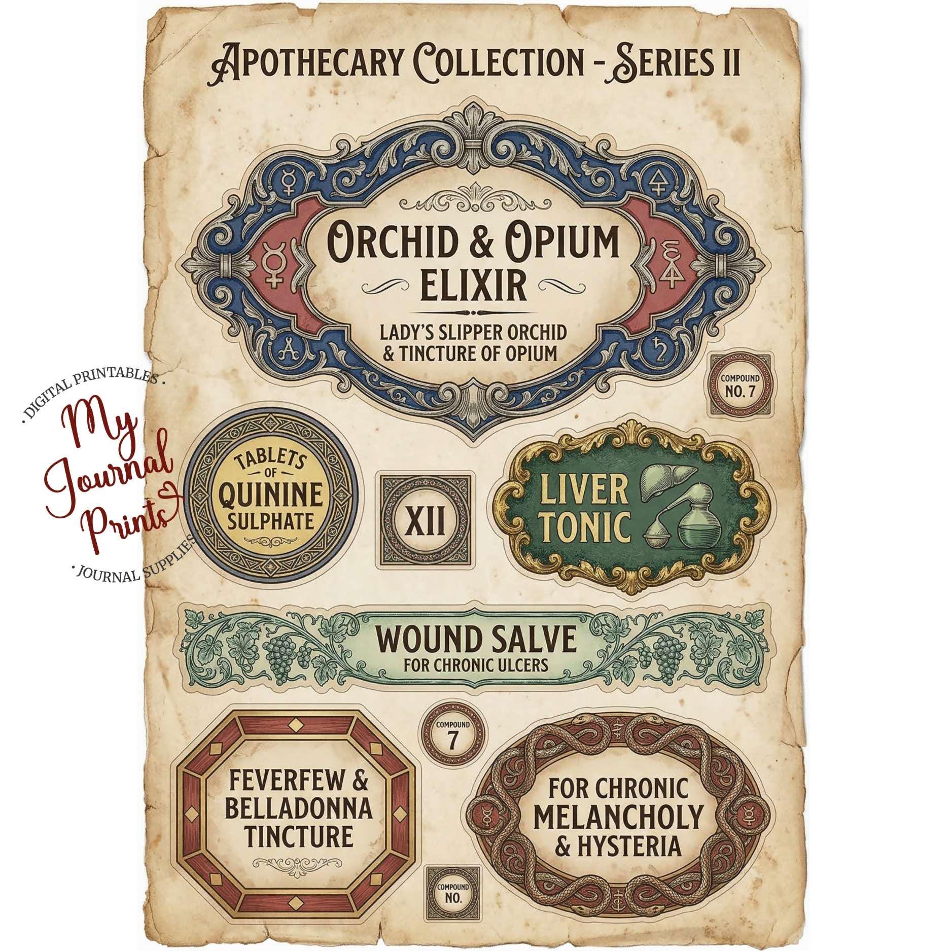 Victorian Toothpaste Label Victorian Apothecary Labels – Printable Ephemera for Junk Journal ...