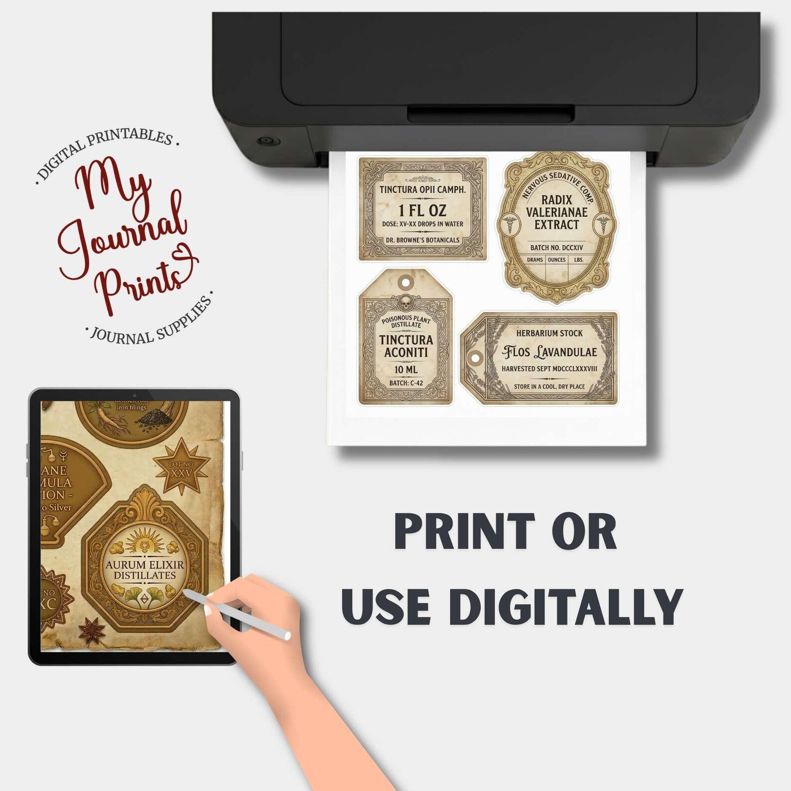 Victorian Toothpaste Label Victorian Apothecary Labels – Printable Ephemera for Junk Journal ...