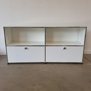 USM Haller C2A Media Console – 1960s Vintage – 60″W – 2 Drop-Down Doors