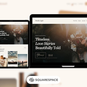 Squarespace Wedding Photographer Website Template | Bridal Photography Portfolio | Editable 7.1 Design | Drag & Drop Site | DIGITAL DOWNLOAD