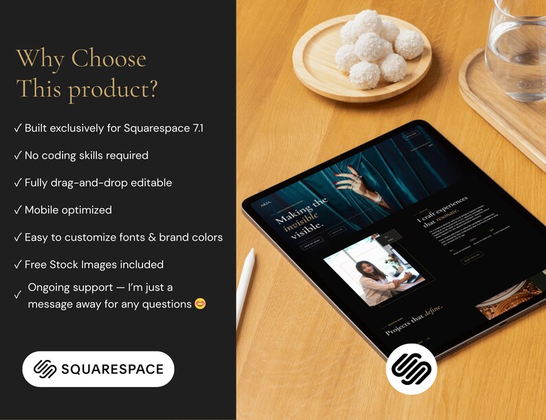 modern brand design squarespace