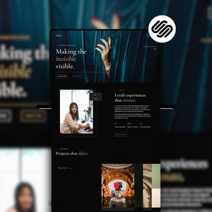 Luxus Squarespace Template | One Page Website | Elegante Webseite | Stilvolle Vorlage | Minimalistisches Design (Digitaler Download) Bild 2