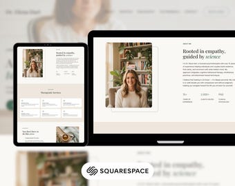 Squarespace-Website-Vorlage für Therapeuten | Modernes, professionelles Design (Digital)
