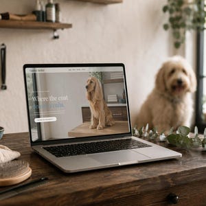 Hundvård Squarespace-webbplatsmall | Bokning av husdjursföretag online (digital nedladdning)