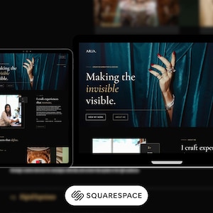 luxury squarespace template for elegant website
