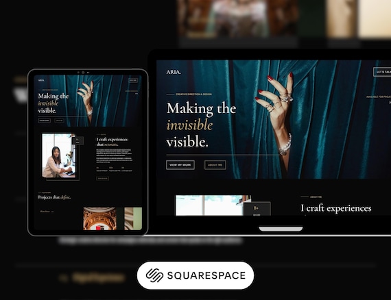 Luxury Squarespace Template | One Page Website | Elegant Website | Stylish Template | Minimalist Design (Digital Download)