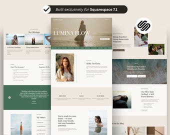 Spirituelle Webseite Squarespace | Template für Life Coaches, Mentoren, Energie Heiler | Ganzheitliches Wellness & Spiritualität