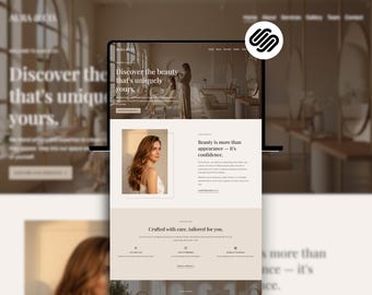 Moderne Squarespace-Website-Vorlage für Friseursalons | Buchungsportal für Stylisten