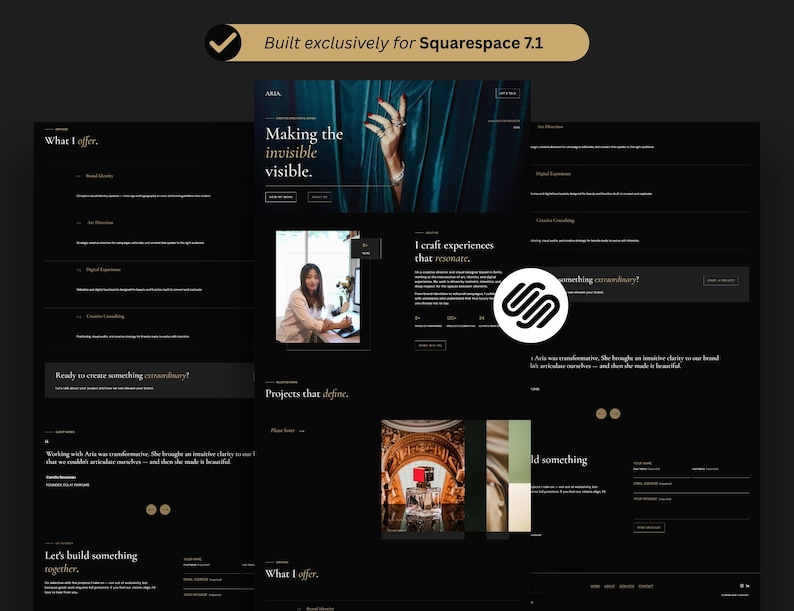 portfolio showcase squarespace