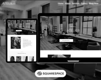 Website-Vorlage für Friseursalons | Squarespace 7.1 Drag & Drop (Digitaler Download)