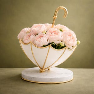 Umbrella Planter STL | Decorative Umbrella Vase 3D Print | Flower Holder STL | Elegant Home Decor stl | Umbrella Bowl STL | Instant Download