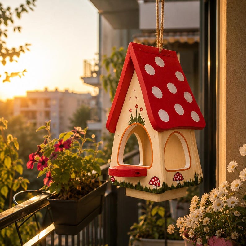 Fairy Birdhouse STL File – 3D Printable Mushroom Bird House, Whimsical ...