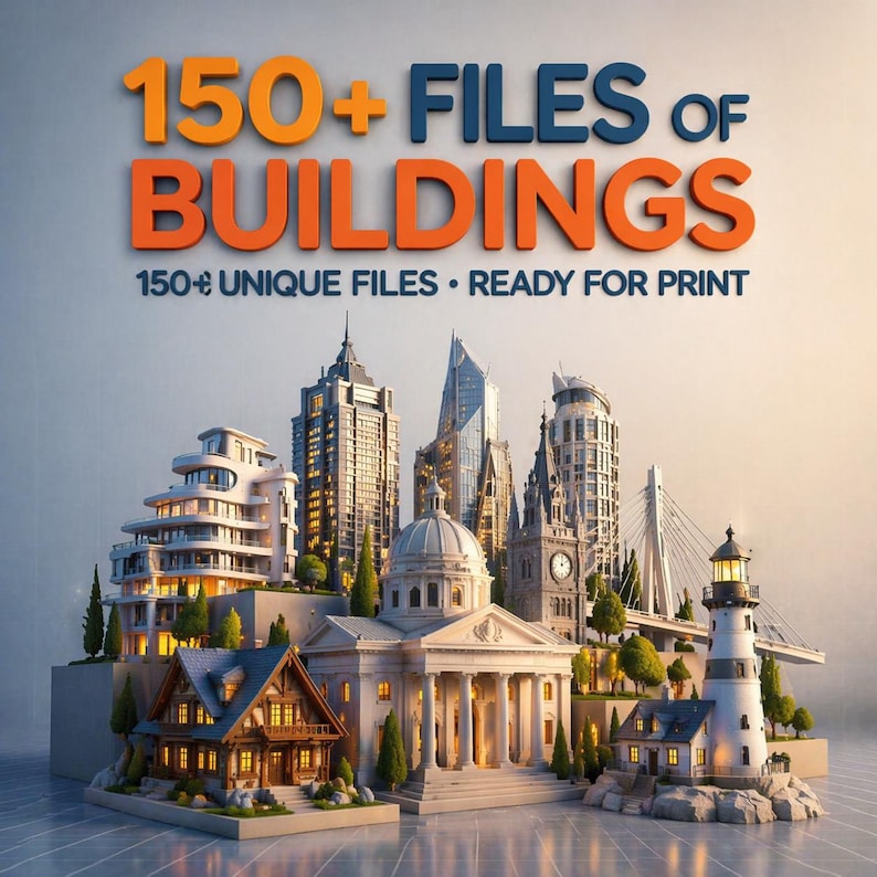 150+ Buildings STL Bundle | 3D Printable Architecture Files | House ...