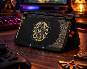 DIY New Nintendo 3DS Case, Zelda Theme Console Shell Cover, Custom Housing for New Nintendo 3DS, Handmade Sheikah Symbol Decorative Case