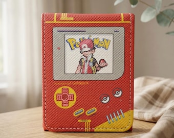 Game Boy Theme Pokémon Card Holder, Pixel Style Trading Card Storage Case for TCG, Collector's Item for Retro Console Fans