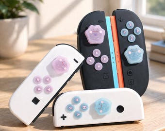 Nintendo Switch 2 Joy-Con Cover Set | Cute Pastel Thumb Grips & Button Caps | Ditto Switch 2 Controller Accessories