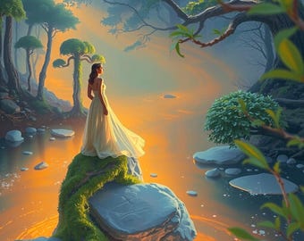 Enchanted Forest | 4 Dreamy Sunset Landscapes for Download and Printing