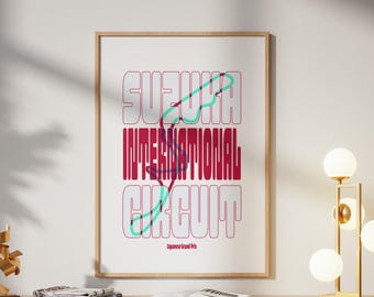 Suzuka Rennstrecke Print F1 Japan Grandprix schrulliges Design Kunst Formel-1-Enthusiast 2026 Cup-Rennstrecke Poster A4-A3-A2-A1