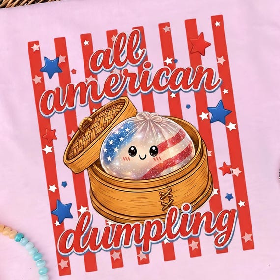 All American Dumpling PNG, American Dumpling png, Funny 4th of july sublimation design , 4th of July Kids PNG