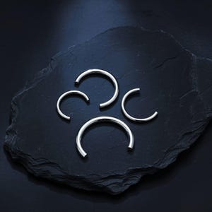 F136 Titan Hufeisen Circular Barbell Helix Nase Conch Knorpel Piercings terne Thread Clicker Fit Silber